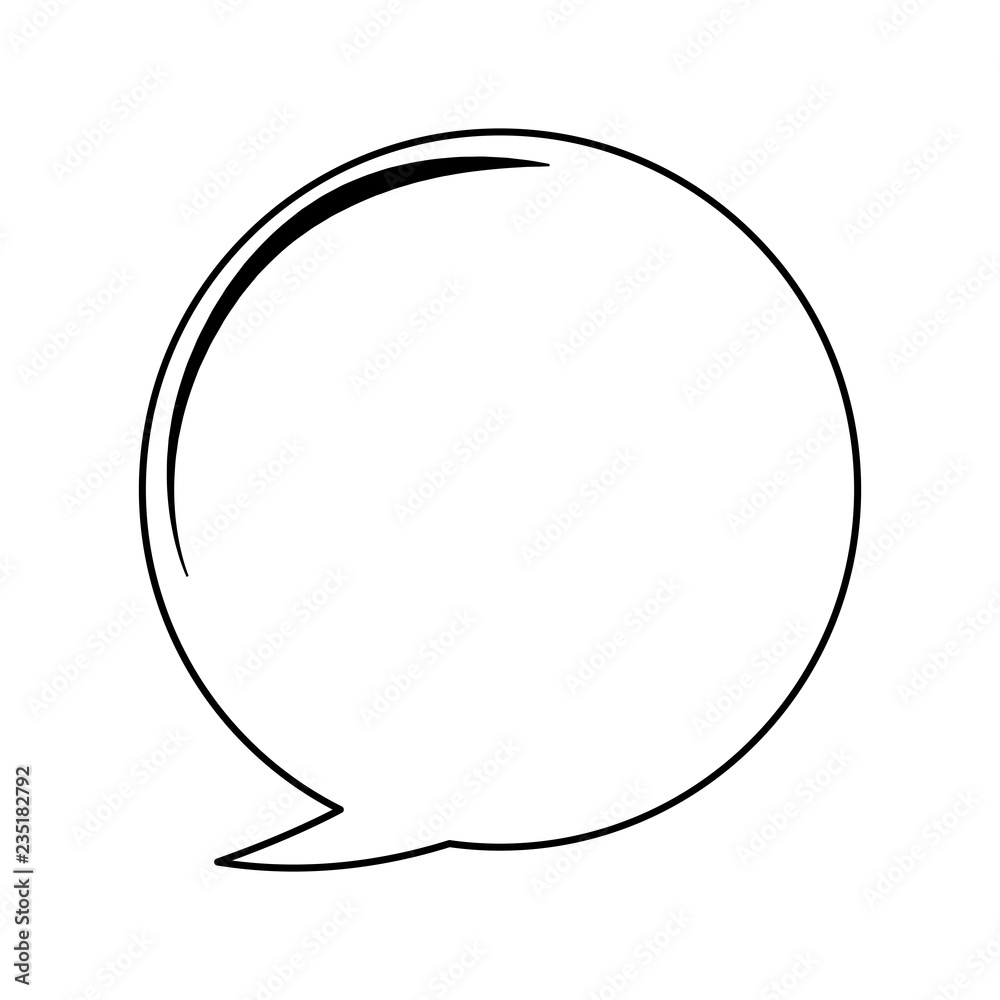 Speech bubble isolated in black and white Speech bubble isolated in black and white