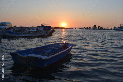 boat at sunset © sara