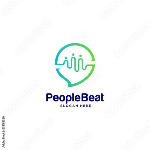 Community logo template designs concepts vector illustration, People Beat logo concepts