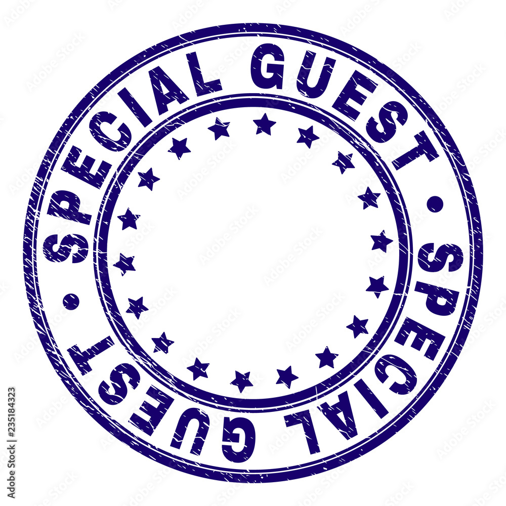 SPECIAL GUEST stamp seal imprint with grunge texture. Designed with ...