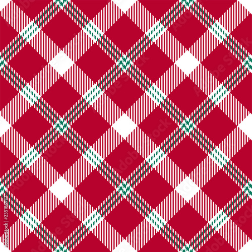 Christmas plaid seamless pattern. Vector background
