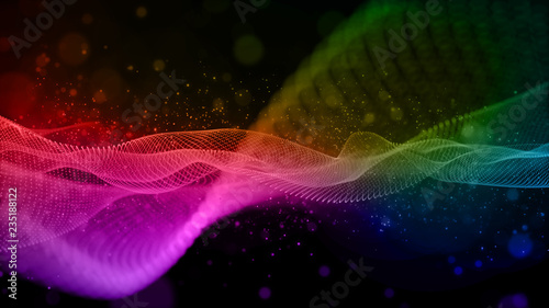 Abstract multicolor wave background.