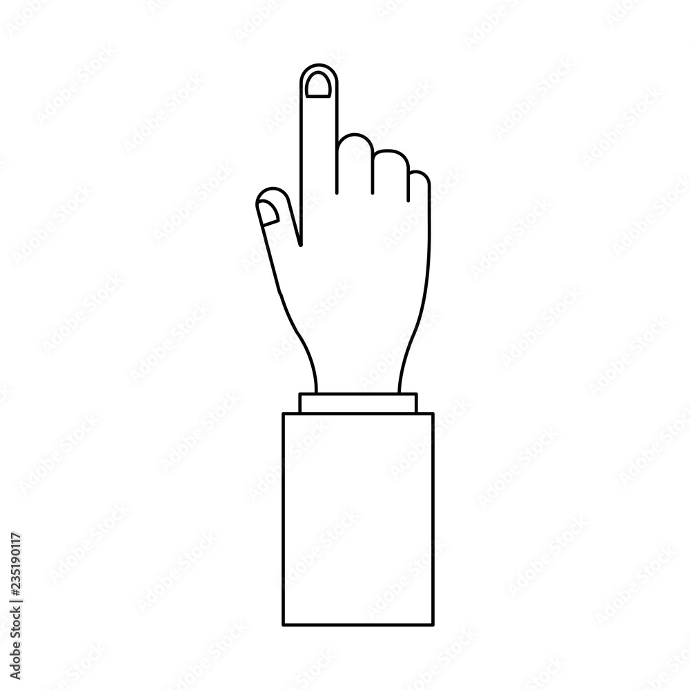 Hand pointing gps map in black and white Hand pointing gps map in black and white