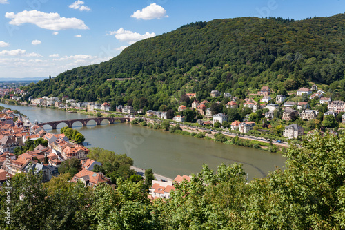 Heidelberg city in Germany at sunny summer day