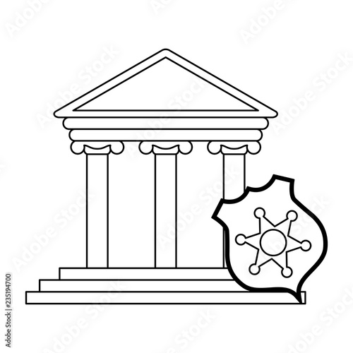 Justice and law black and white