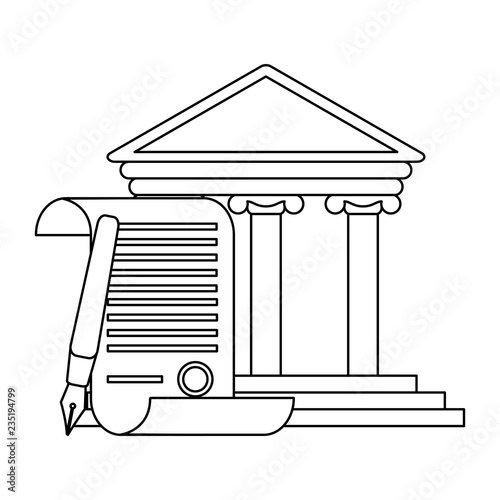 Justice and law black and white