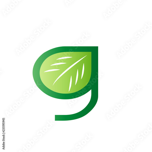 Eco Natural Letter Initial G Logo Design Template