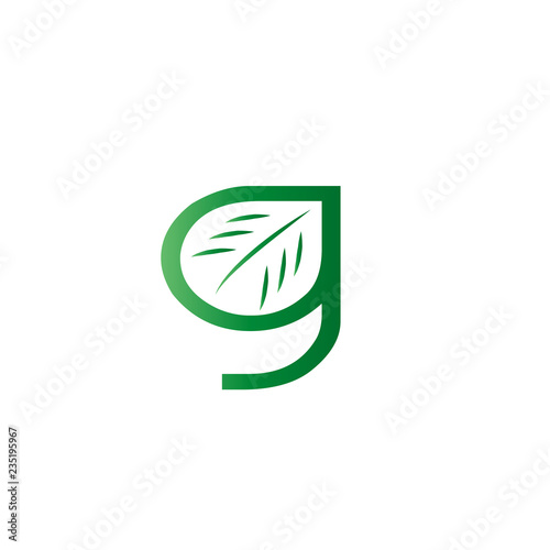Eco Natural Letter Initial G Logo Design Template