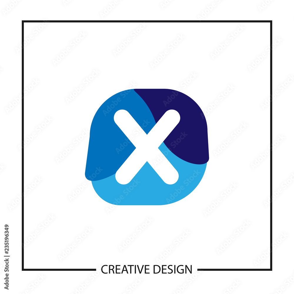 Fototapeta premium Initial Letter X Logo Template Vector Design
