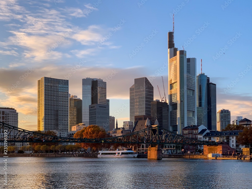 autumn light and mood in the city of Frankfurt, Germany autumn light and mood in the city of Frankfurt, Germany