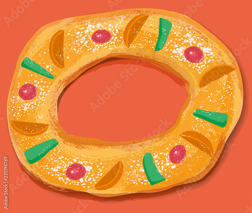 sweet Christmas roscón for the spanish fest of the Three Magi.