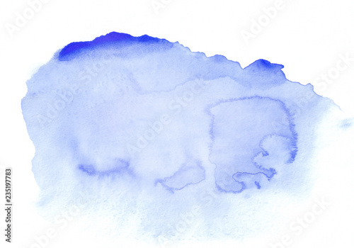 Dark blue horizontal watercolor gradient hand drawn background. It's useful for graphic design, backdrops, prints, wallpaper and etc. 