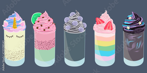 set of ice cream