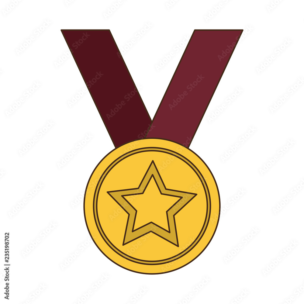 Medal award with star