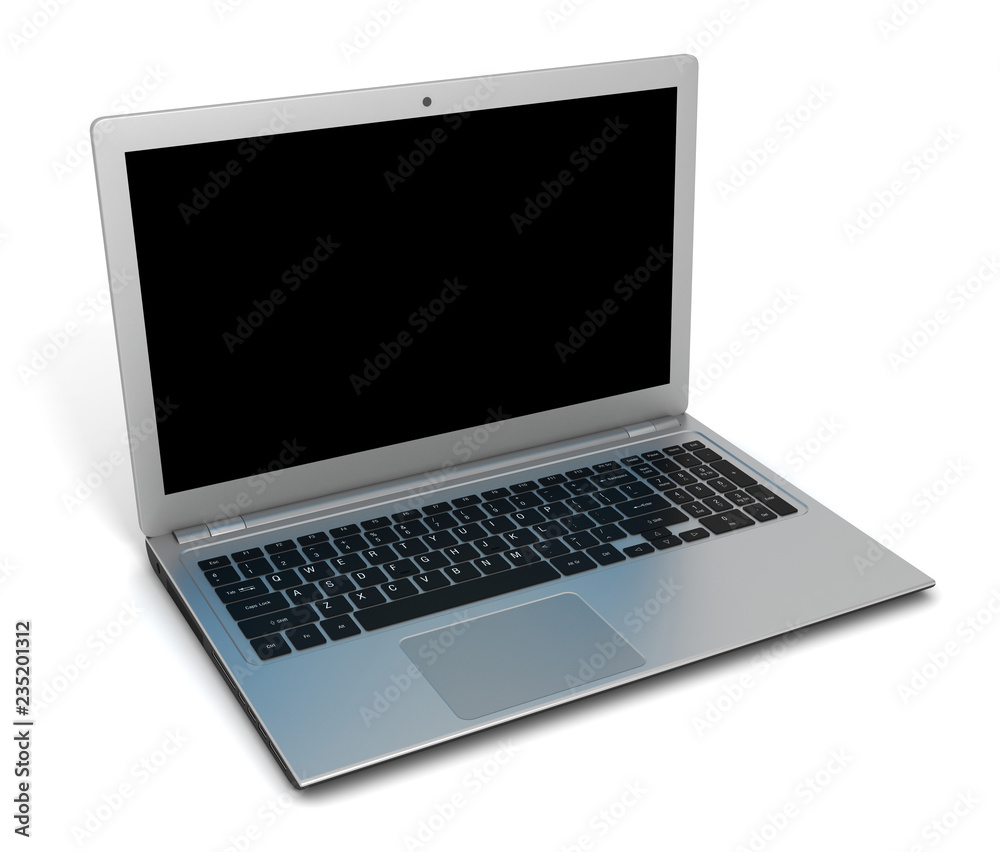 laptop computer single 3d illustration laptop computer single 3d illustration