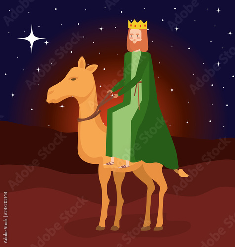 wise man in camel manger characters