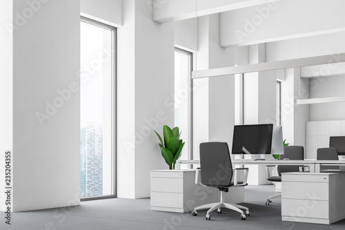 White loft office workplace