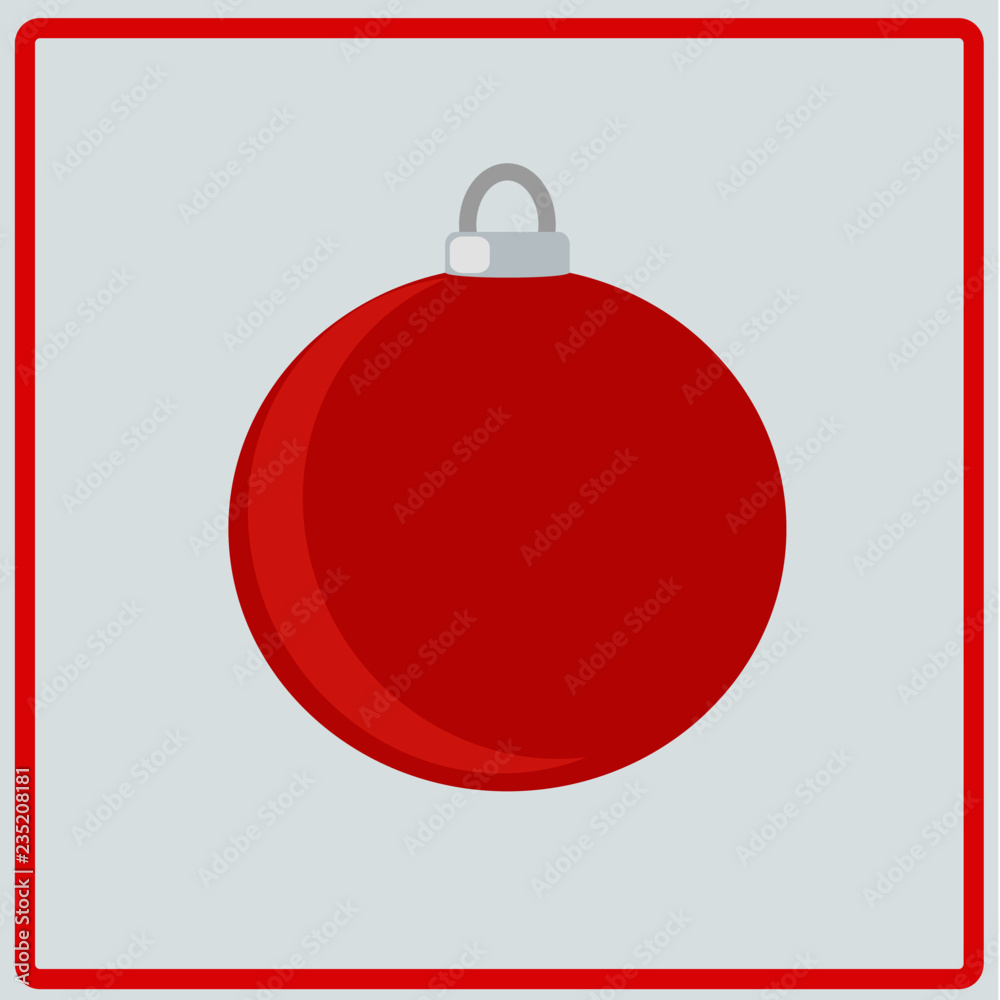 Obraz premium red christmas ball
