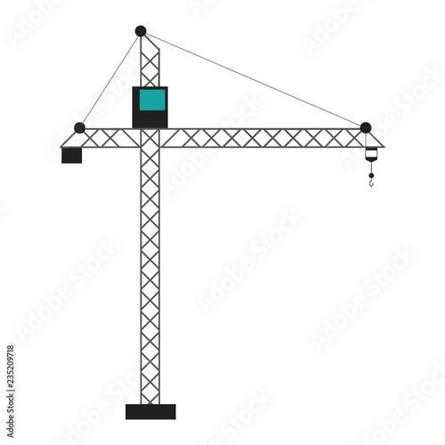Construction crane tower