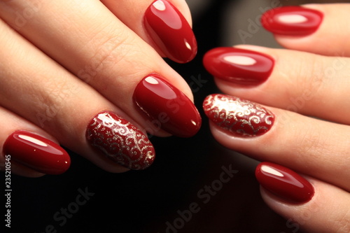 fashion red manicure