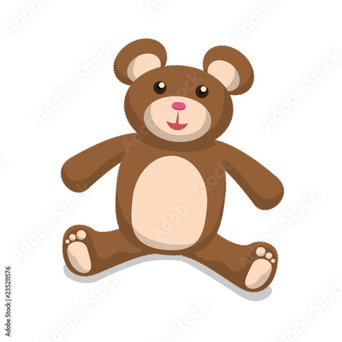 cute bear teddy character