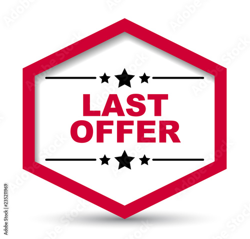 red vector banner last offer