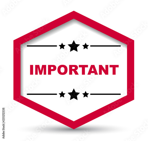 red vector banner important