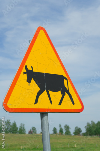 Road sign animals