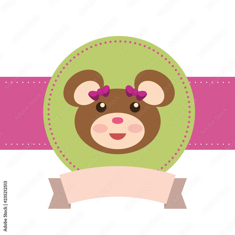 Fototapeta premium cute bear teddy character