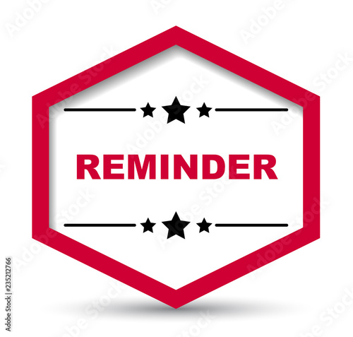 red vector banner reminder