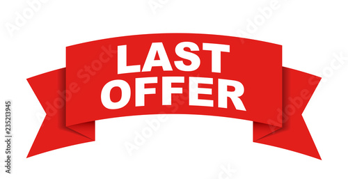 red vector banner last offer