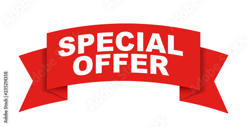 red vector banner special offer