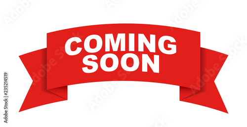 red vector banner coming soon