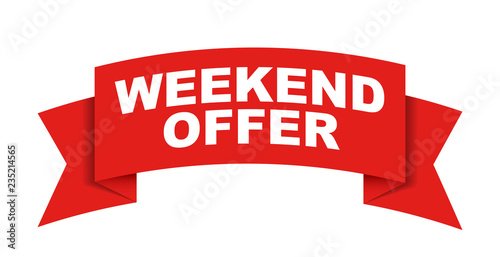 red vector banner weekend offer