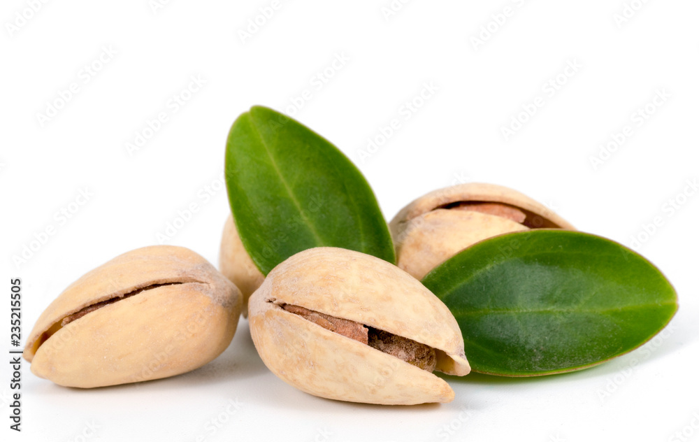 Fototapeta premium Pistachios stack isolated on a white background