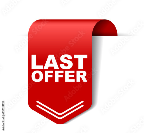 red vector banner last offer