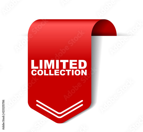 red vector banner limited colection