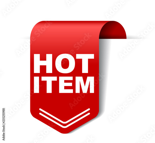 red vector banner hot item