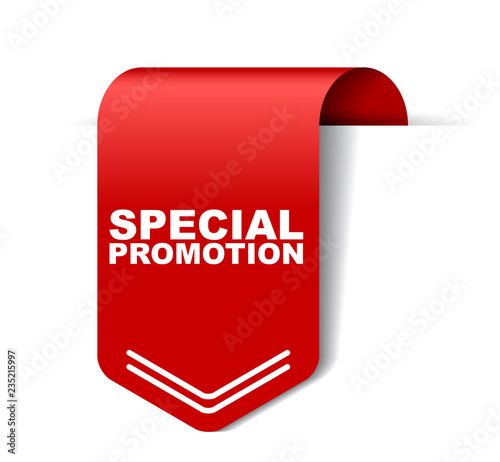 red vector banner special promotion