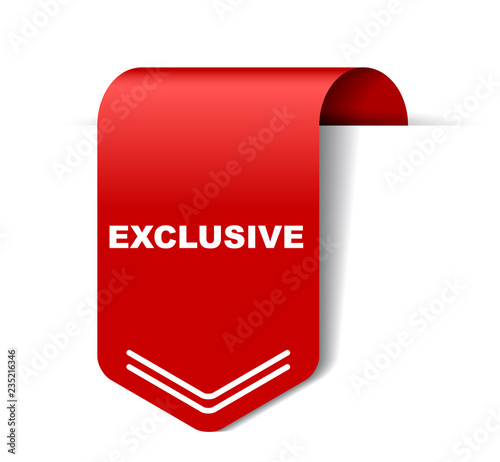 red vector banner exclusive