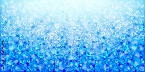 Blue abstract floral background
