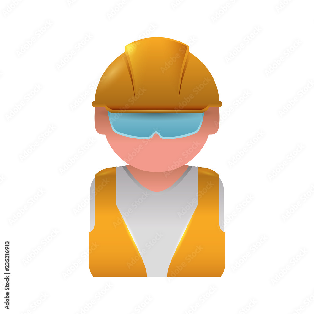 worker builder with helmet silhouette worker builder with helmet silhouette
