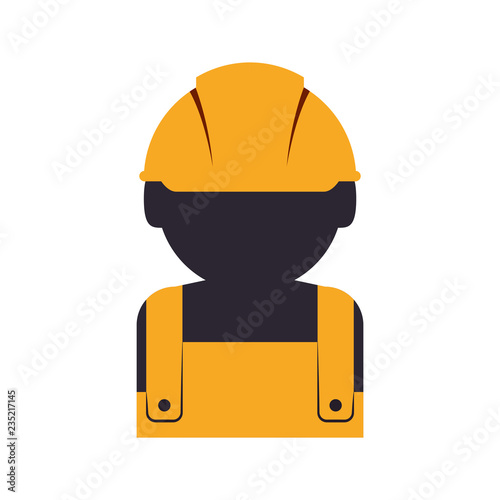 worker builder with helmet silhouette