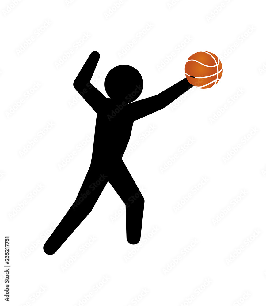 player basketball jump silhouette