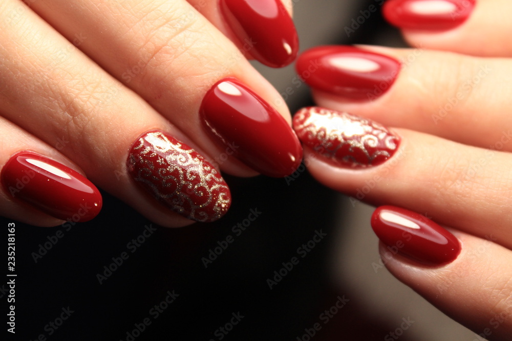 long red nails long red nails