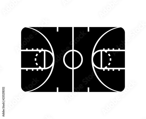 basketball court sport icon