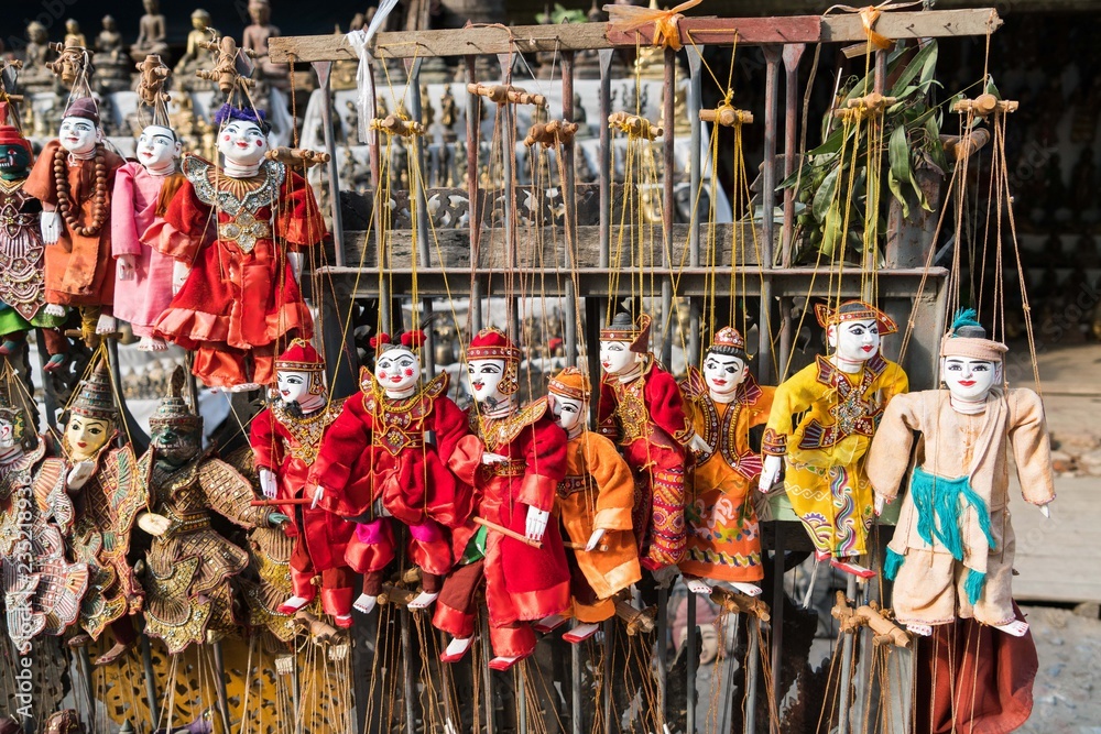 Marionnette birmane guignols Mandalay Myanmar Birmanie