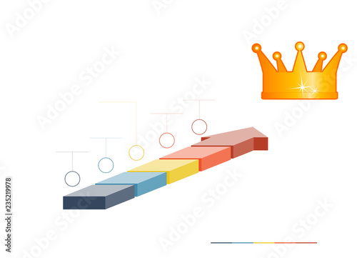 Wallpaper Mural Template Infographics from 5 parts colored arrows Torontodigital.ca