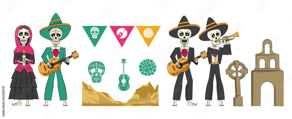 Fototapeta premium Day of the Dead banner