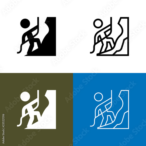 Rock Climber Icon Set